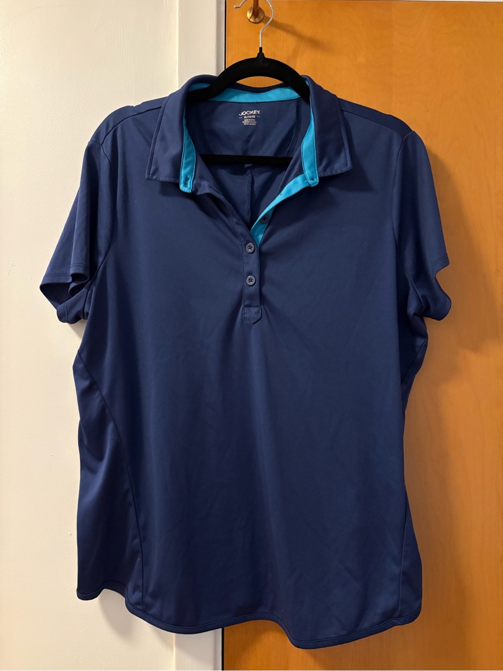 Jockey Women’s Navy Polo with Teal Trim